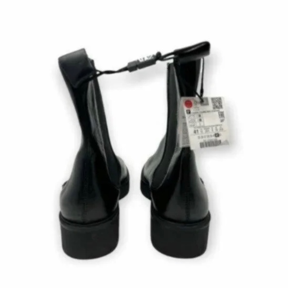 NWT Zara Low Heel Leather Ankle Boot - 41 - Picture 5 of 5